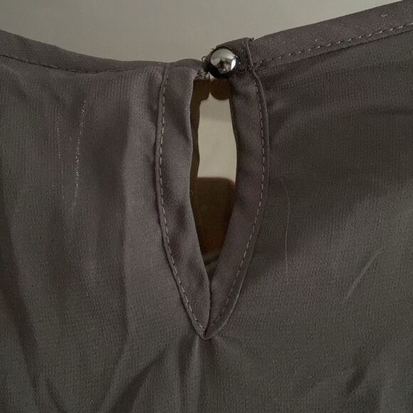 Meaneor Black Lightweight Long Sheer Sleeve Blouse new with tag - Picture 4 of 5